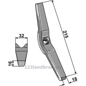 Kultivetor Spiss Agrilla Super - 215x18x16mm - Väderstad