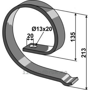 Overdel Forsterket - 40x10mm - Einböck