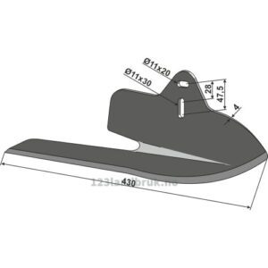 Vingeskjær - 430x4mm - Venstre - Monosem