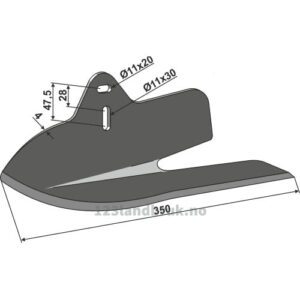 Vingeskjær - 350x4mm - Høyre - Monosem