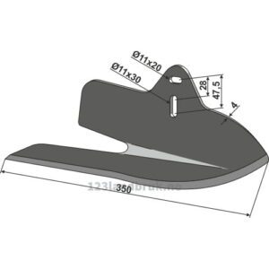 Vingeskjær - 350x4mm - Venstre - Monosem