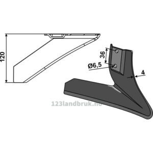Vingeskjær - 120x4mm - Høyre - Einböck, Schmotzer