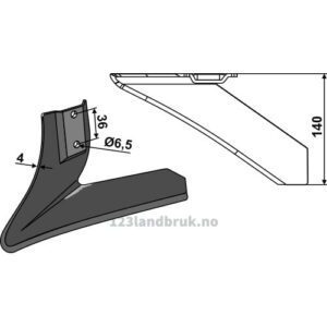 Vingeskjær - 140x4mm - Høyre - Gaspardo, Maschio, Schmotzer