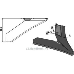Vingeskjær - 160x4mm - Høyre - Einböck, Schmotzer