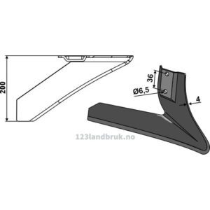 Vingeskjær - 200x4mm - Høyre - Einböck