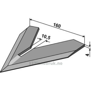 Gåsefotskjær - 160x4mm - Steketee