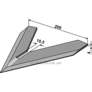 Gåsefotskjær - 200x4mm - Steketee