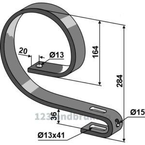 Overdel Tind - 40x12mm - Einböck