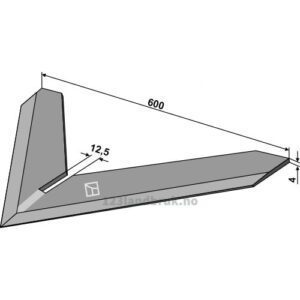Gåsefotskjær - 600x4mm - Steketee
