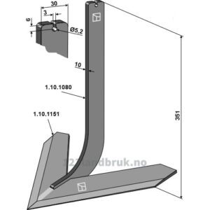 Tind med Skjær - 340x4mm - Steketee