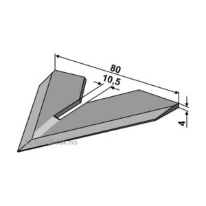 Gåsefotskjær - 80x4mm - Steketee