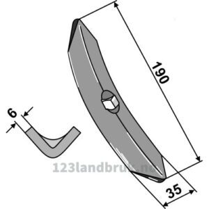 Kultivator Spiss K25 - 190x35x6mm