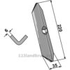 Kultivator Spiss - 220x35x6mm - Amazone, BBG, Bednar, Kverneland