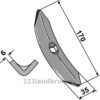 Kultivator Spiss - 170x6mm - Rau