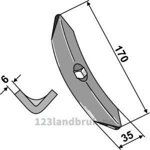 Kultivator Spiss - 170x6mm - Rau