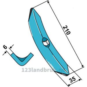 Kultivator Spiss - 210x35x6mm - Amazone, BBG, Väderstad