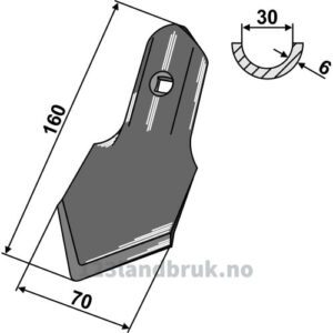 Bolt on Spiss K46 - 160x70x6mm