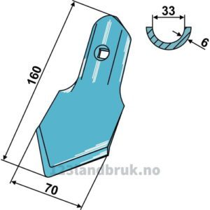 Kultivetor Spiss - 70x6mm - Einböck