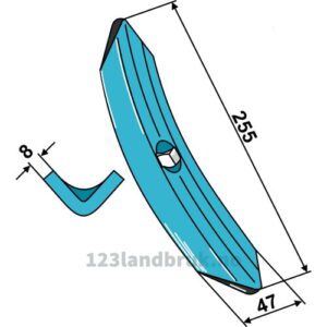 Kultivetor Spiss - 255x50x8mm