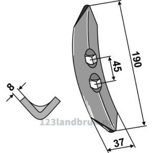 Kultivator Spiss - 190mm - Väderstad