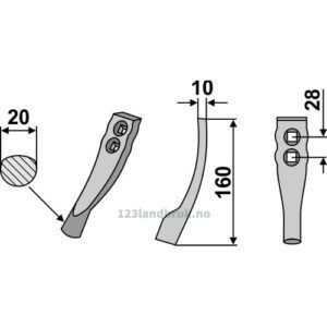 Spiss til Sporløsnere 160mm - Amazone