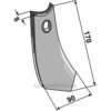 Kultivetor Spiss - 170x90x8mm - Marsk-Stig
