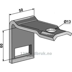 Holder for tind 32x10 - Til ramme 50x50 - Marsk-Stig