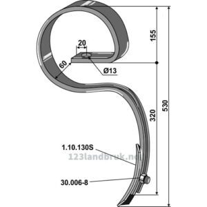 Harvetind med Spiss Agrilla Nova - 320mm - Väderstad