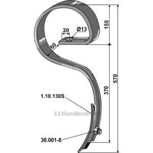 Harvetind med Spiss - 370mm - Dal-Bo, Doublet-Record, HE-VA