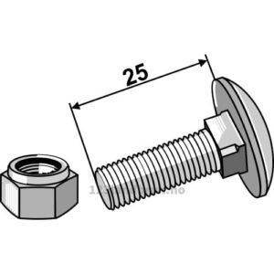 Kultivator Bolt - M8x25mm