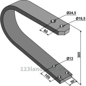 Tind / Arm for skål - 80x20 - 80x20mm - Great Plains, Simba