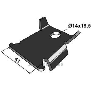 Anti-twist brakett for tind 60x10 - Til 60x60 ramme