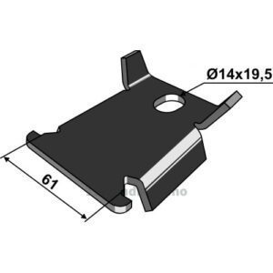 Anti-twist brakett for tind 60x10 - Til ramme 70x70