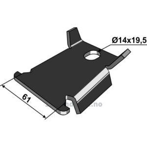 Anti-twist brakett for tind 60x10 - Til ramme 80x80