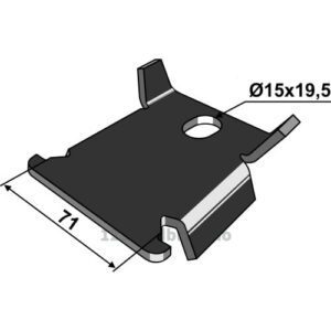 Anti-twist brakett for tind 70x12 - Til ramme 70x70