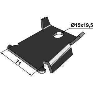 Anti-twist brakett for tind 70x12 - Til ramme 80x80