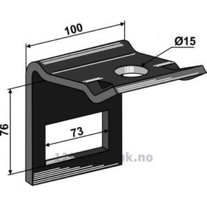 Holder for tind 70x12 - Til ramme 60x60 - Lemken