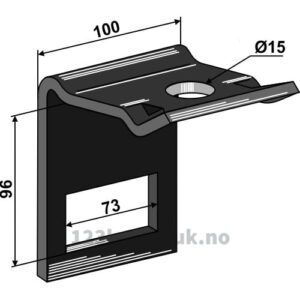 Holder for tind 70x12 - Til ramme 80x80