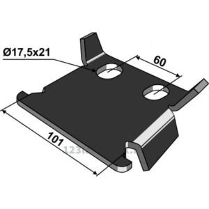 Låseplate - 6x6mm