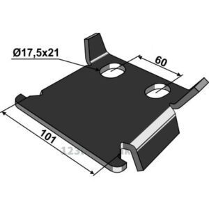 Låseplate - 6x6mm