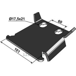 Låseplate - 6x6mm
