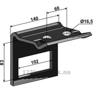 Holder for tind 100x16