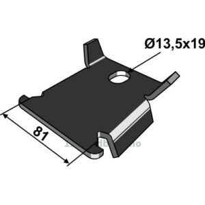 Anti-twist brakett for tind 80x10- Til ramme 60x60