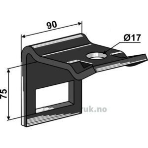Holder for tind 65x16 - Til ramme 60x60