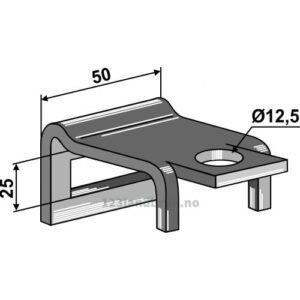 Holder for tind 32x10 - Til ramme 50x15