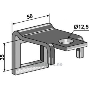 Holder for tind 32x12 og overdel 32x10 - Til ramme 50x12