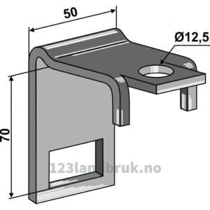 Holder for tind 32x10 og overdel 32x10 - Til ramme 50x50