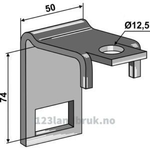Holder for tind 32x12 og overdel 32x10 - Til ramme 50x50