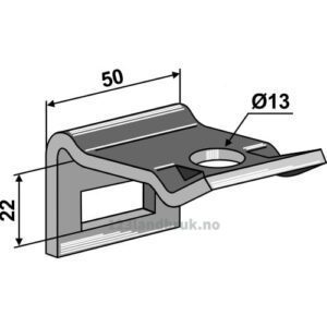 Holder for tind 32x10 - Til ramme 50x12