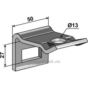 Holder for tind 32x12 - Til ramme 50x15